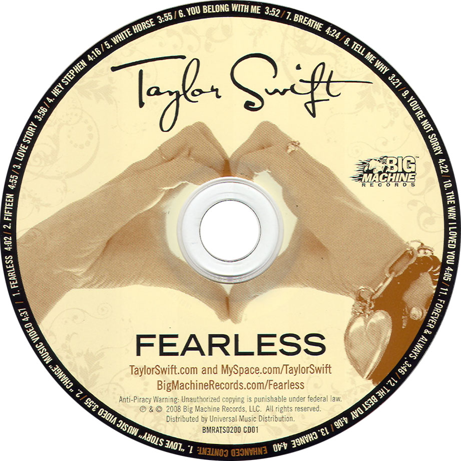 Cartula Cd de Taylor Swift - Fearless