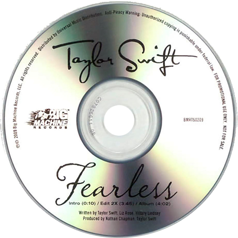 Cartula Cd de Taylor Swift - Fearless (Cd Single)