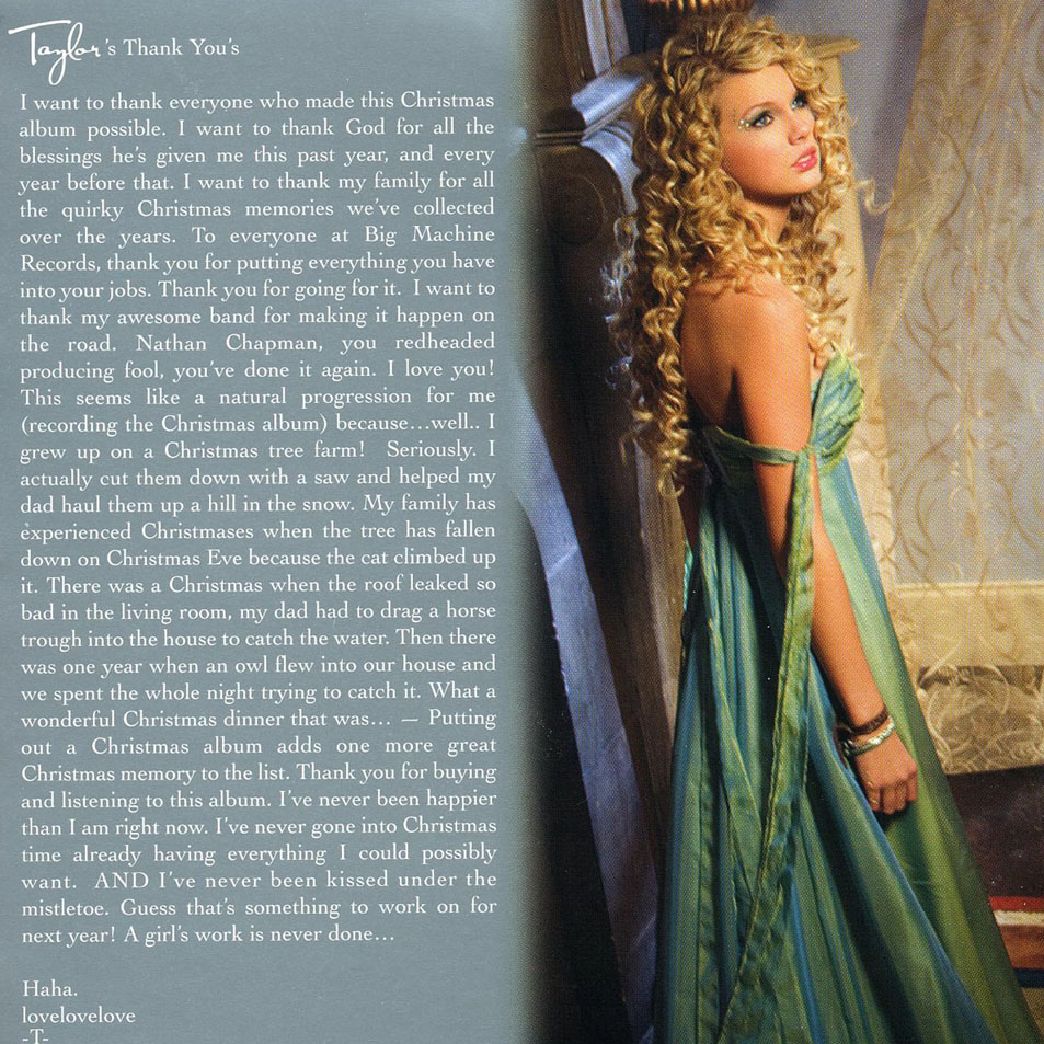 Cartula Interior Frontal de Taylor Swift - Sounds Of The Season: The Taylor Swift Holiday Collection