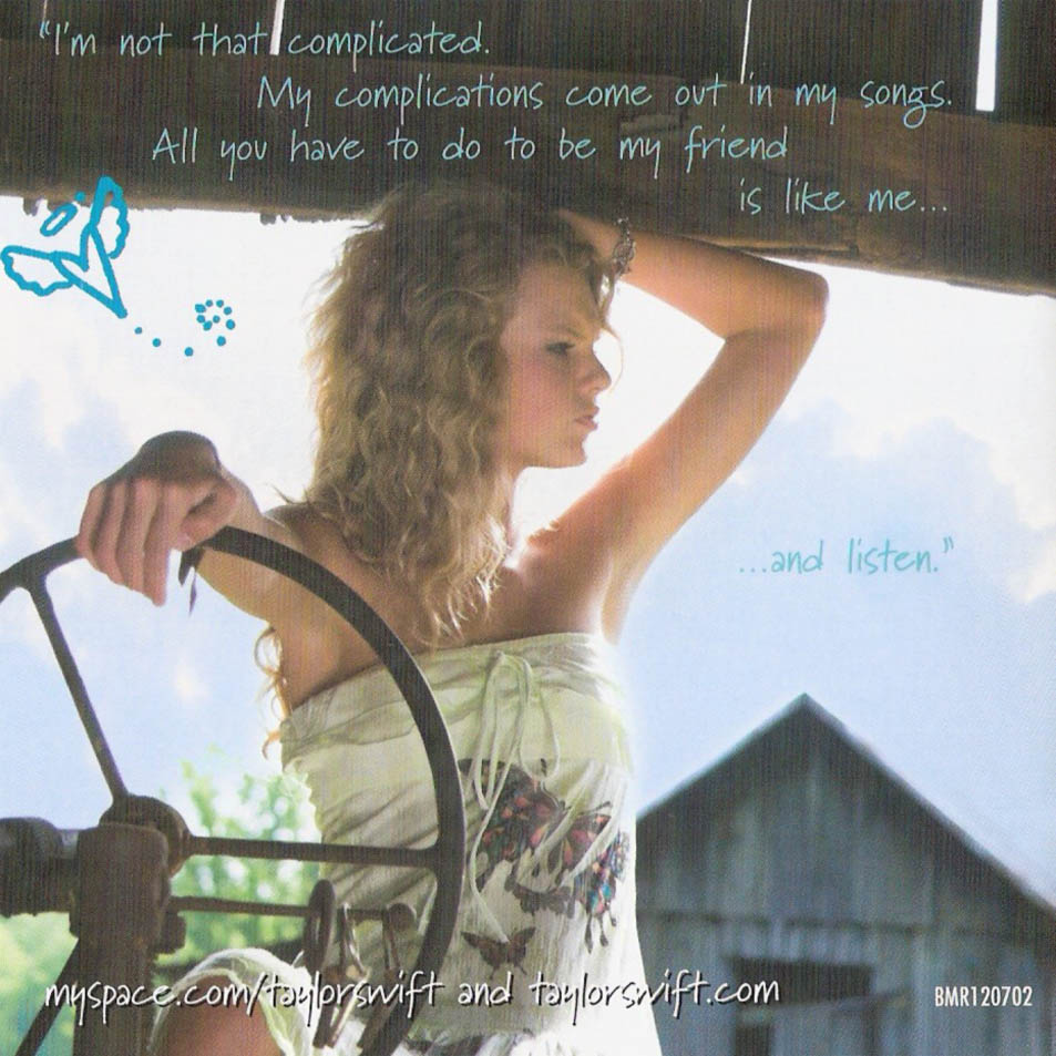Cartula Interior Frontal de Taylor Swift - Taylor Swift