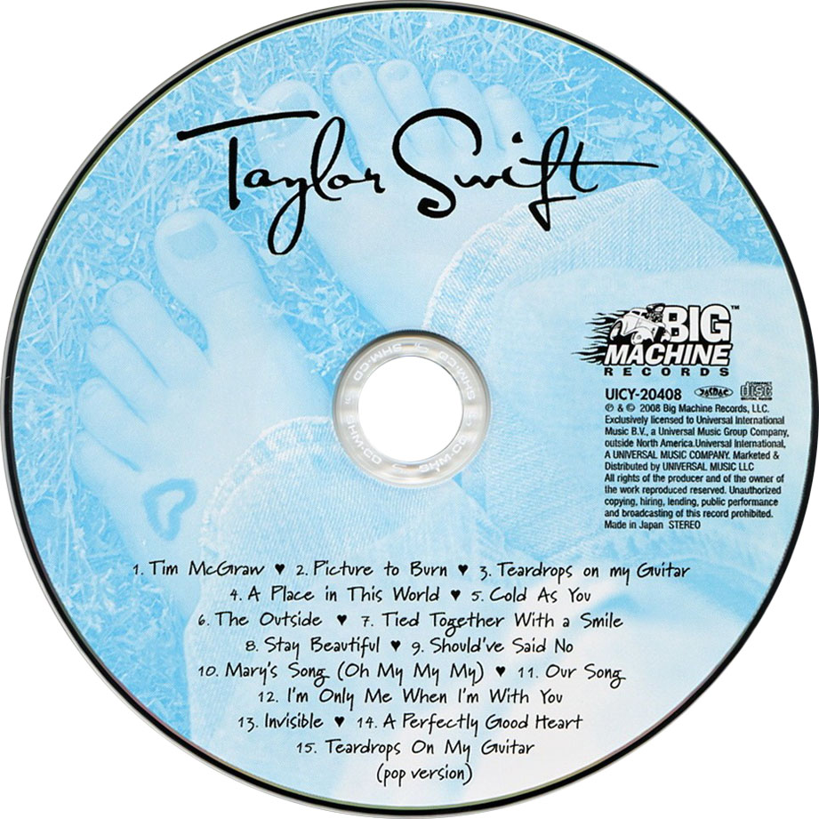 Cartula Cd de Taylor Swift - Taylor Swift (Japanese Edition)