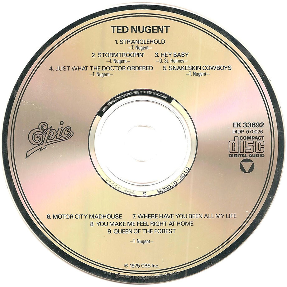 Cartula Cd de Ted Nugent - Ted Nugent
