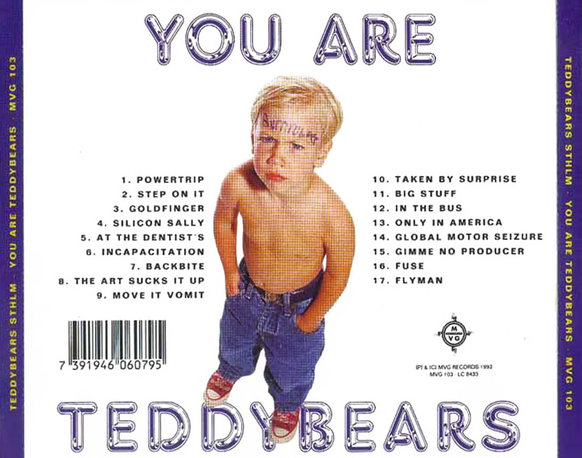 Cartula Trasera de Teddybears Sthlm - You Are Teddybears