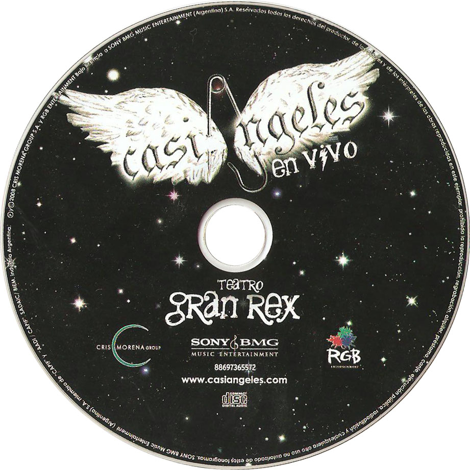 Cartula Cd de Teen Angels - Casi Angeles En Vivo - Teatro Gran Rex