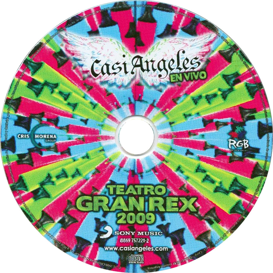 Cartula Cd de Teen Angels - Casi Angeles En Vivo - Teatro Gran Rex 2009