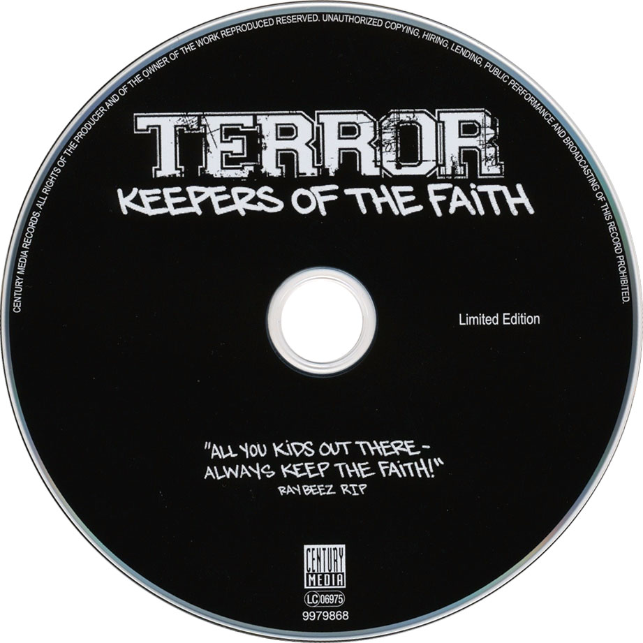 Cartula Cd de Terror - Keepers Of The Faith (Limited Edition)