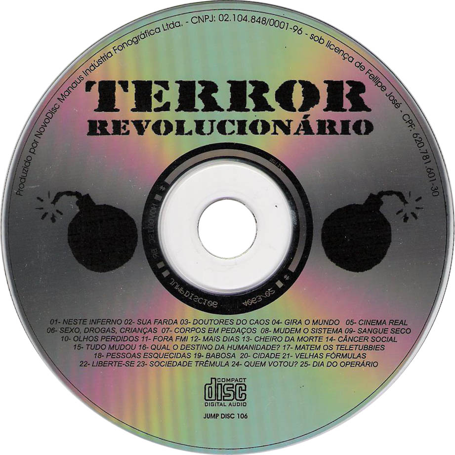 Cartula Cd de Terror Revolucionario - Terror Revolucionario