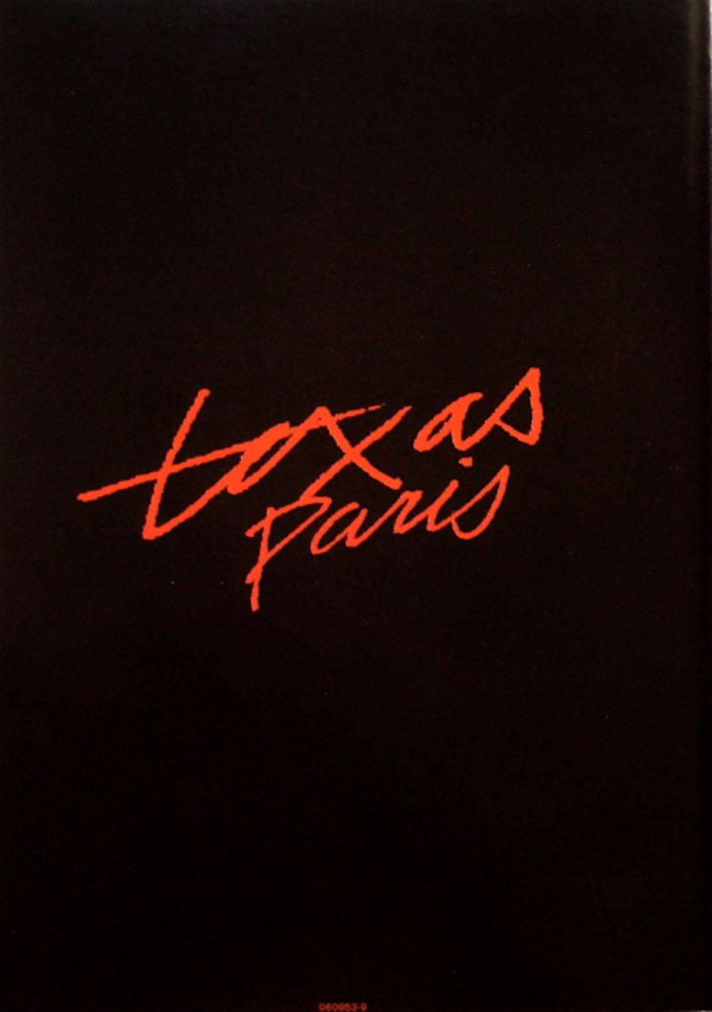 Cartula Interior Trasera de Texas - Paris (Dvd)
