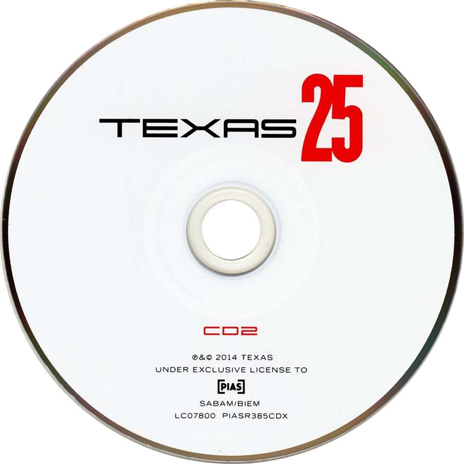 Cartula Cd2 de Texas - Texas 25 (Deluxe Edition)