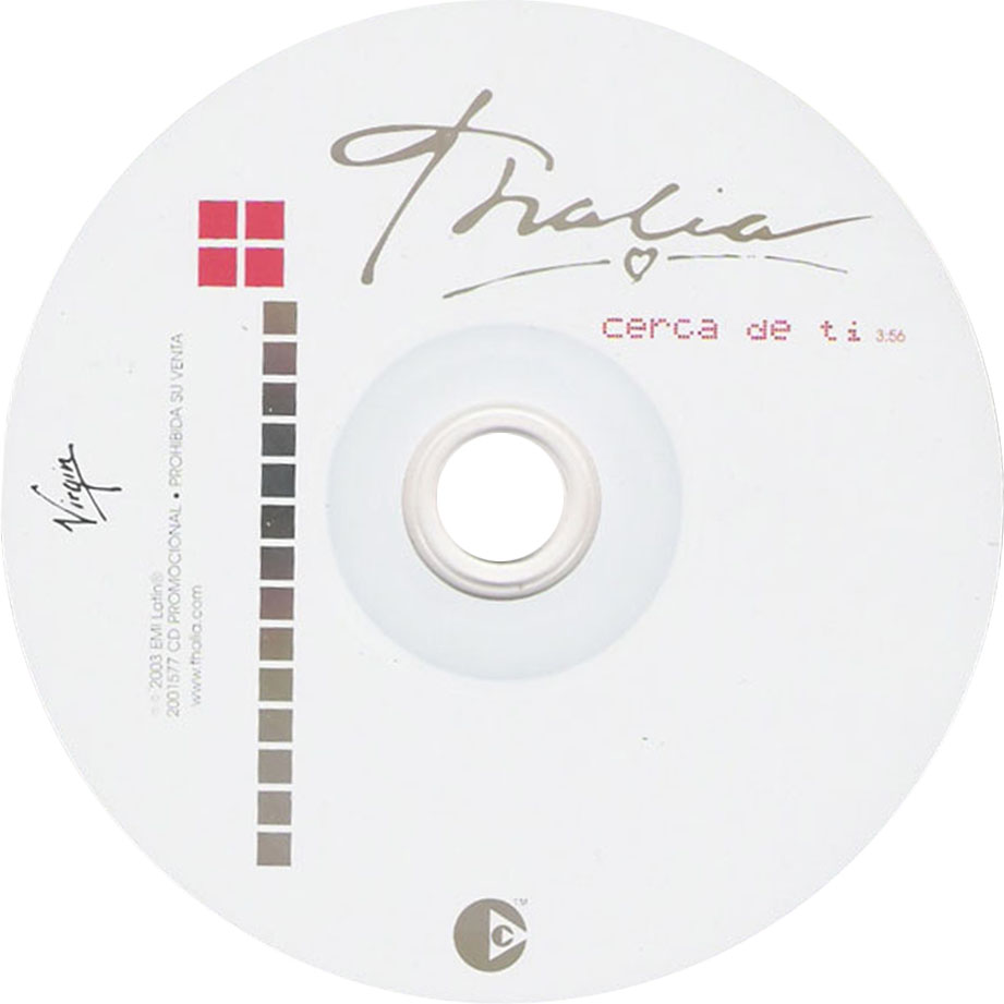 Cartula Cd de Thalia - Cerca De Ti (Cd Single)