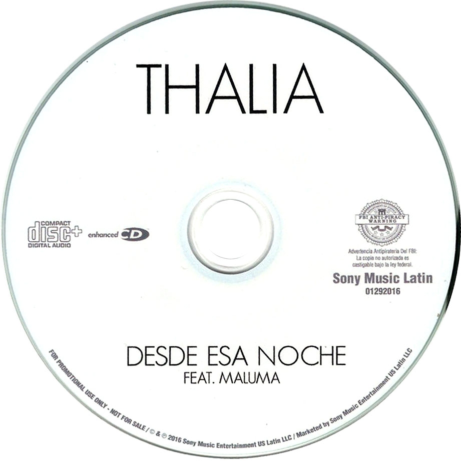 Cartula Cd de Thalia - Desde Esa Noche (Featuring Maluma) (Cd Single)