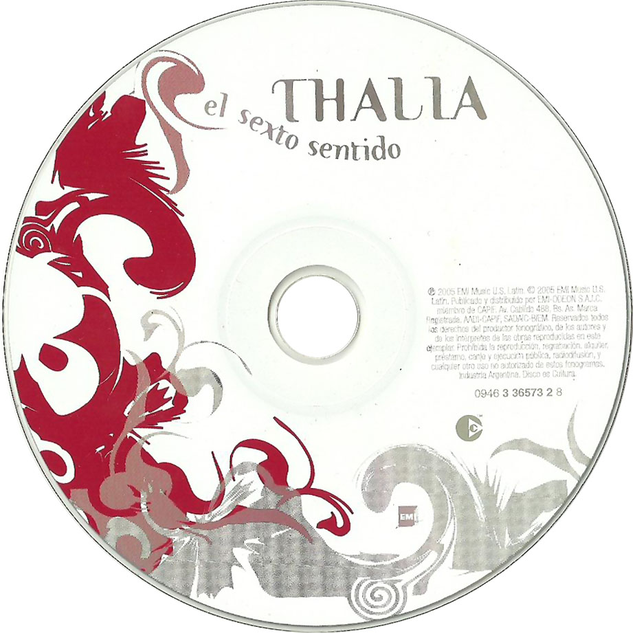 Cartula Cd de Thalia - El Sexto Sentido