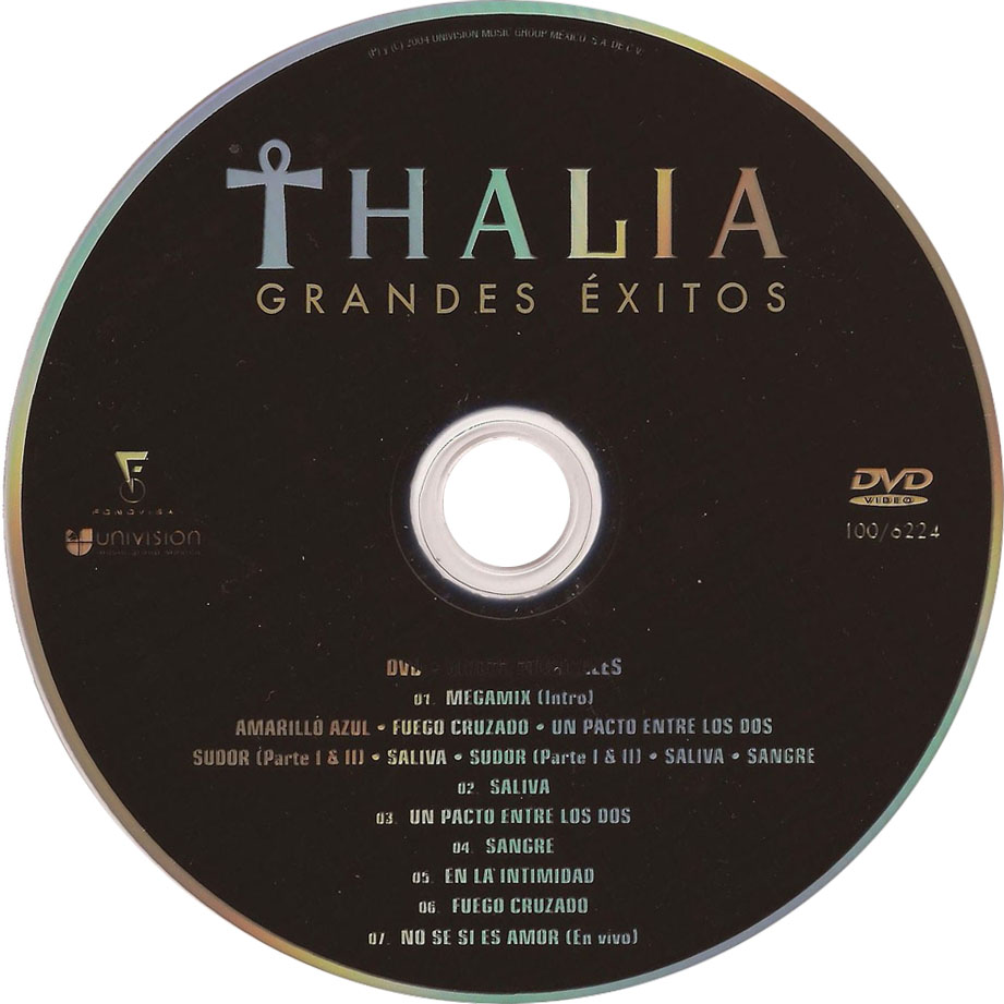 Cartula Dvd de Thalia - Grandes Exitos