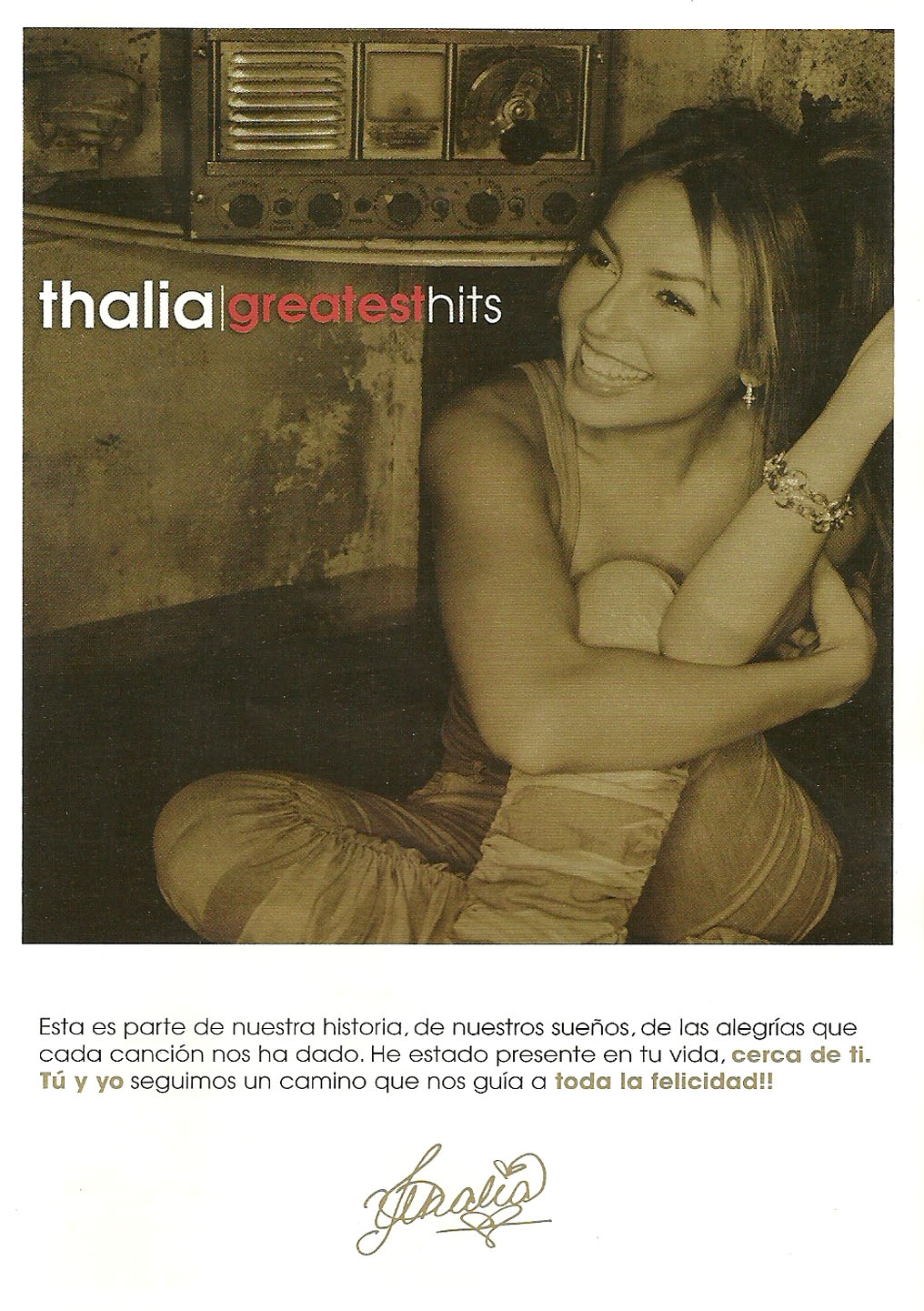 Cartula Interior Frontal de Thalia - Greatest Hits: Videos (Dvd)