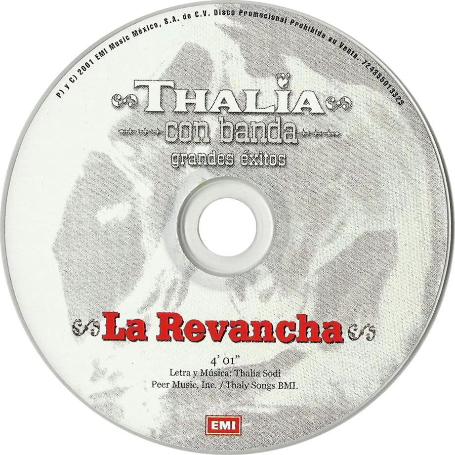 Cartula Cd de Thalia - La Revancha (Cd Single)