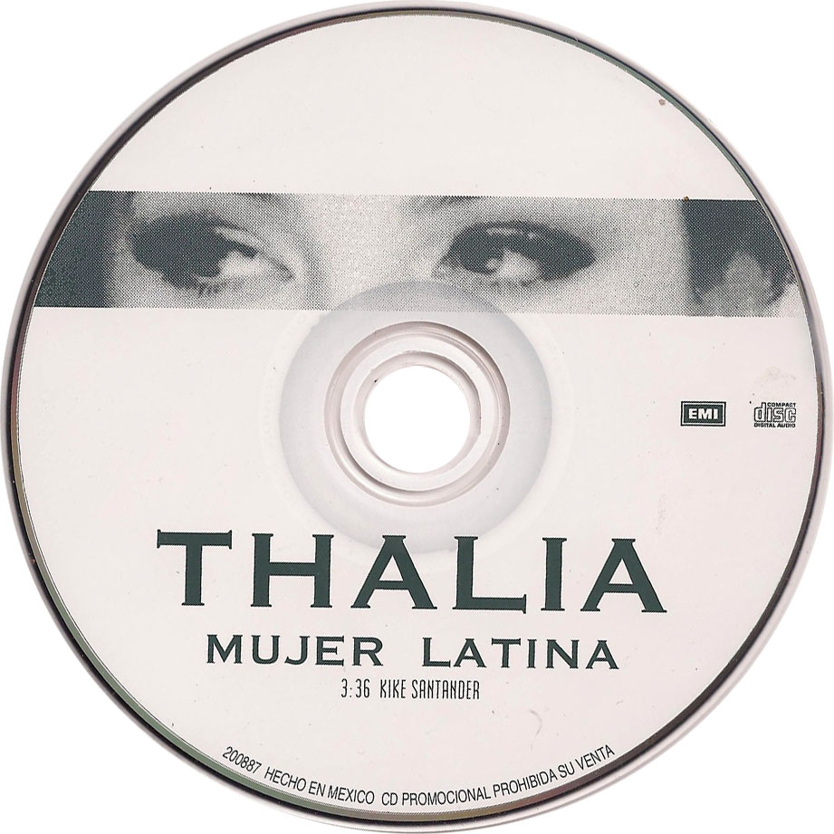 Cartula Cd de Thalia - Mujer Latina (Cd Single)