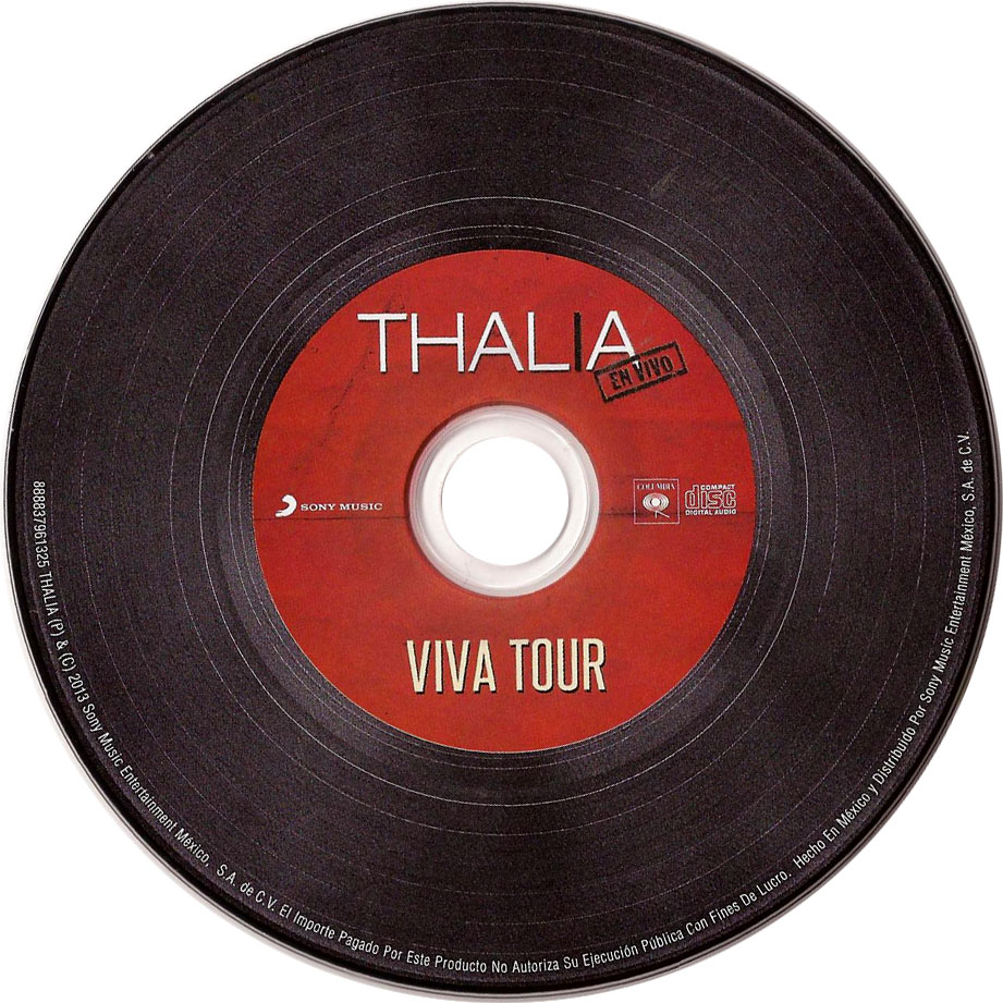 Cartula Cd de Thalia - Viva Tour (En Vivo)