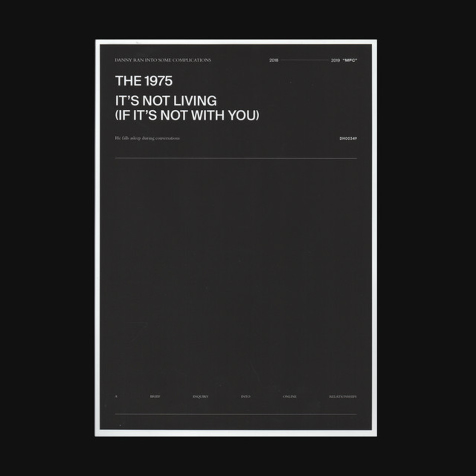 Cartula Frontal de The 1975 - It's Not Living (If It's Not With You) (Cd Single)