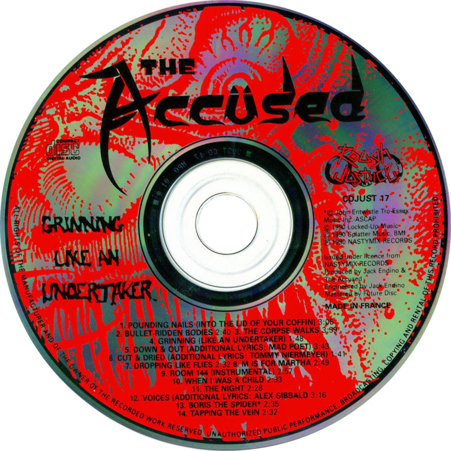 Cartula Cd de The Accsed - Grinning Like An Undertaker