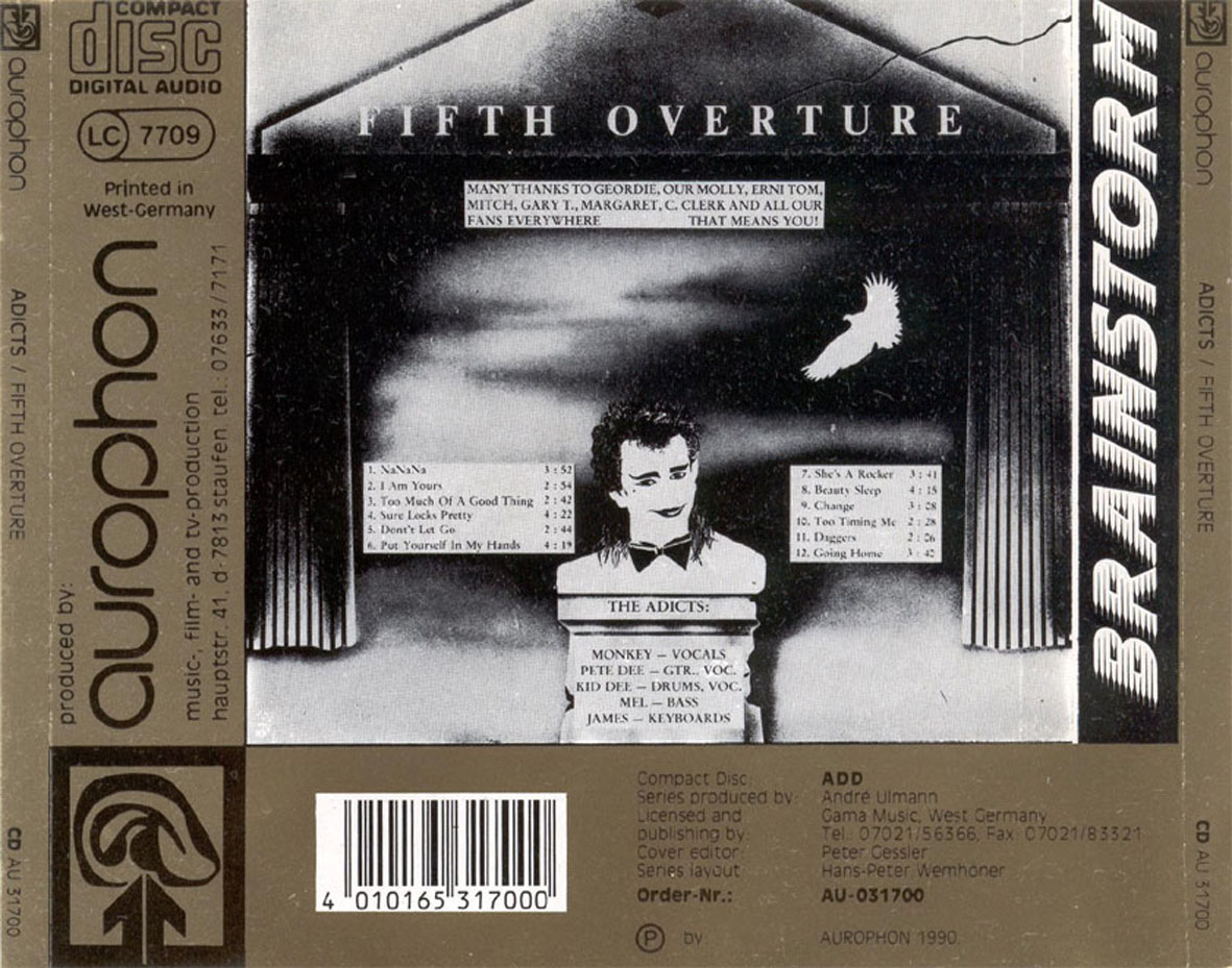 Cartula Trasera de The Adicts - Fifth Overture
