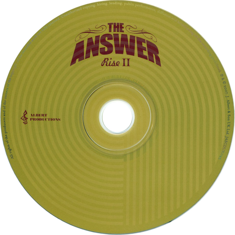 Cartula Cd2 de The Answer - Rise (Special Edition)
