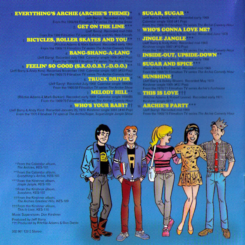 Cartula Interior Frontal de The Archies - Absolutely: The Best Of The Archies