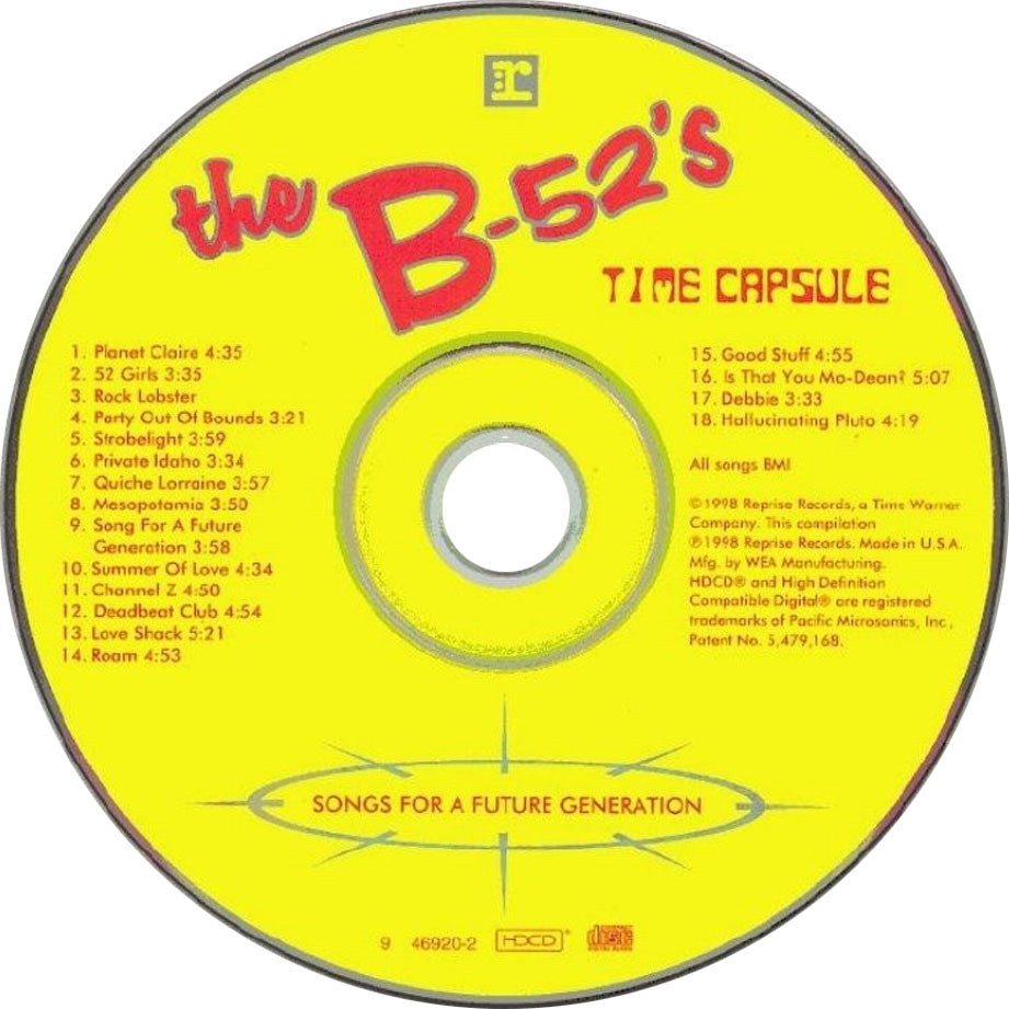 Cartula Cd de The B-52's - Time Capsule: Songs For A Future Generation