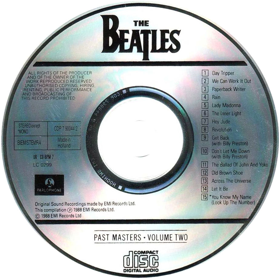 Cartula Cd de The Beatles - Past Masters Volume Two