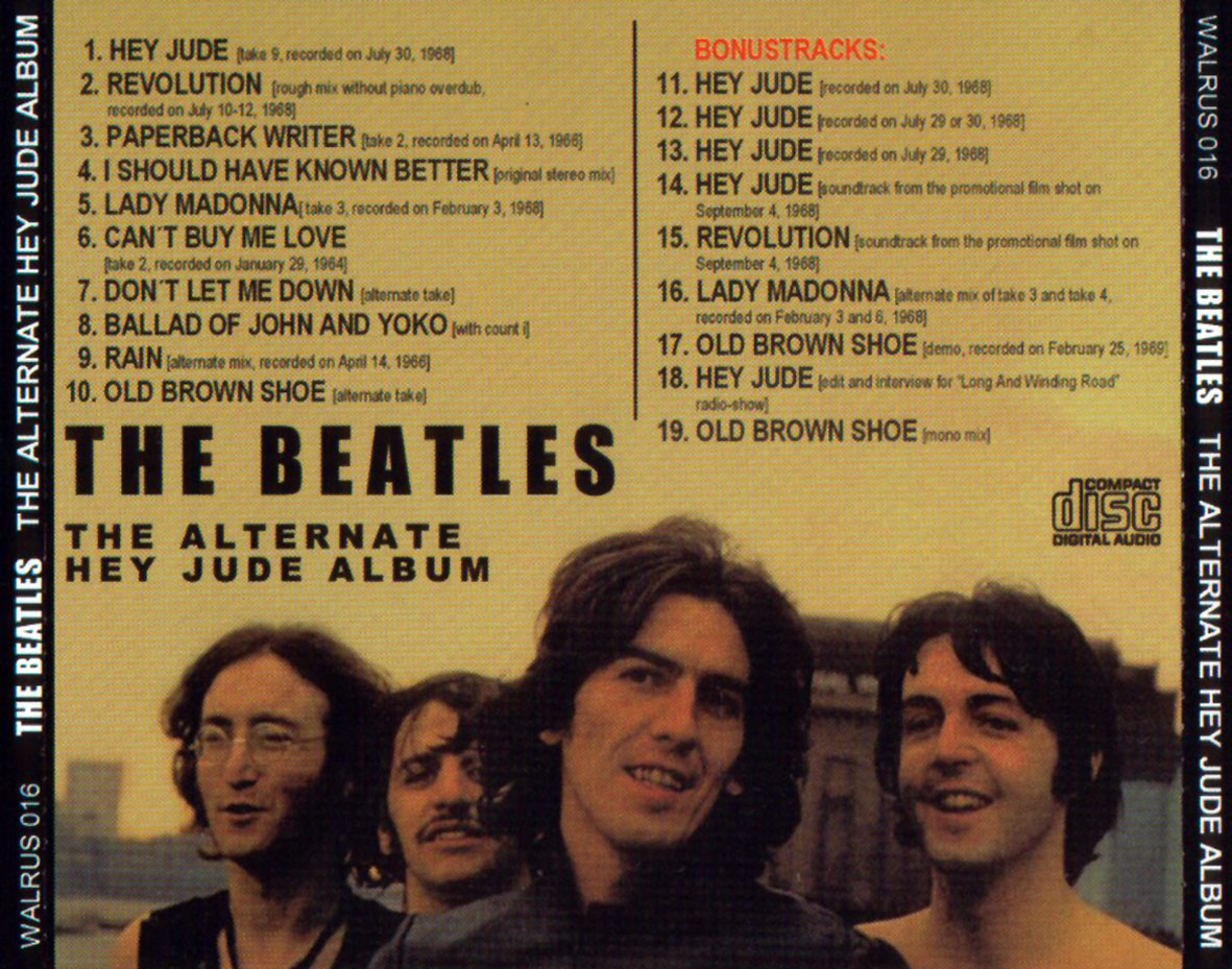 Cartula Trasera de The Beatles - The Alternate Hey Jude Album
