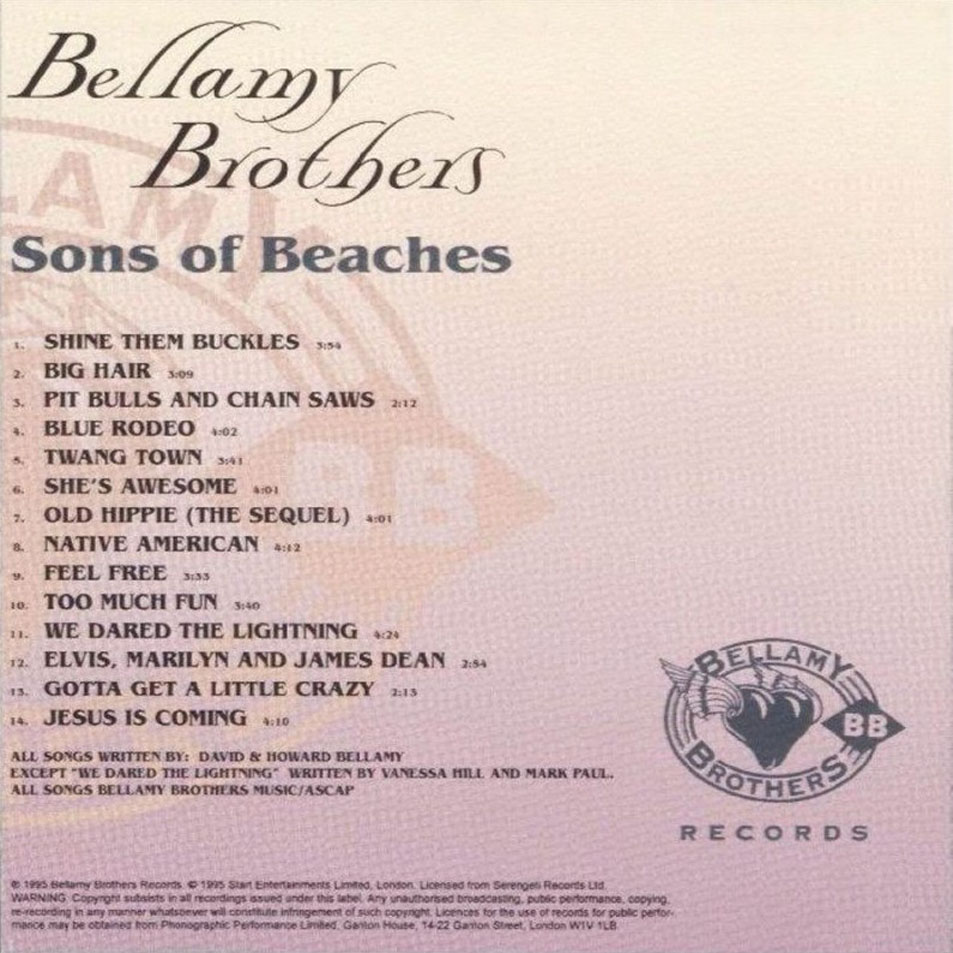 Cartula Interior Frontal de The Bellamy Brothers - Sons Of Beaches