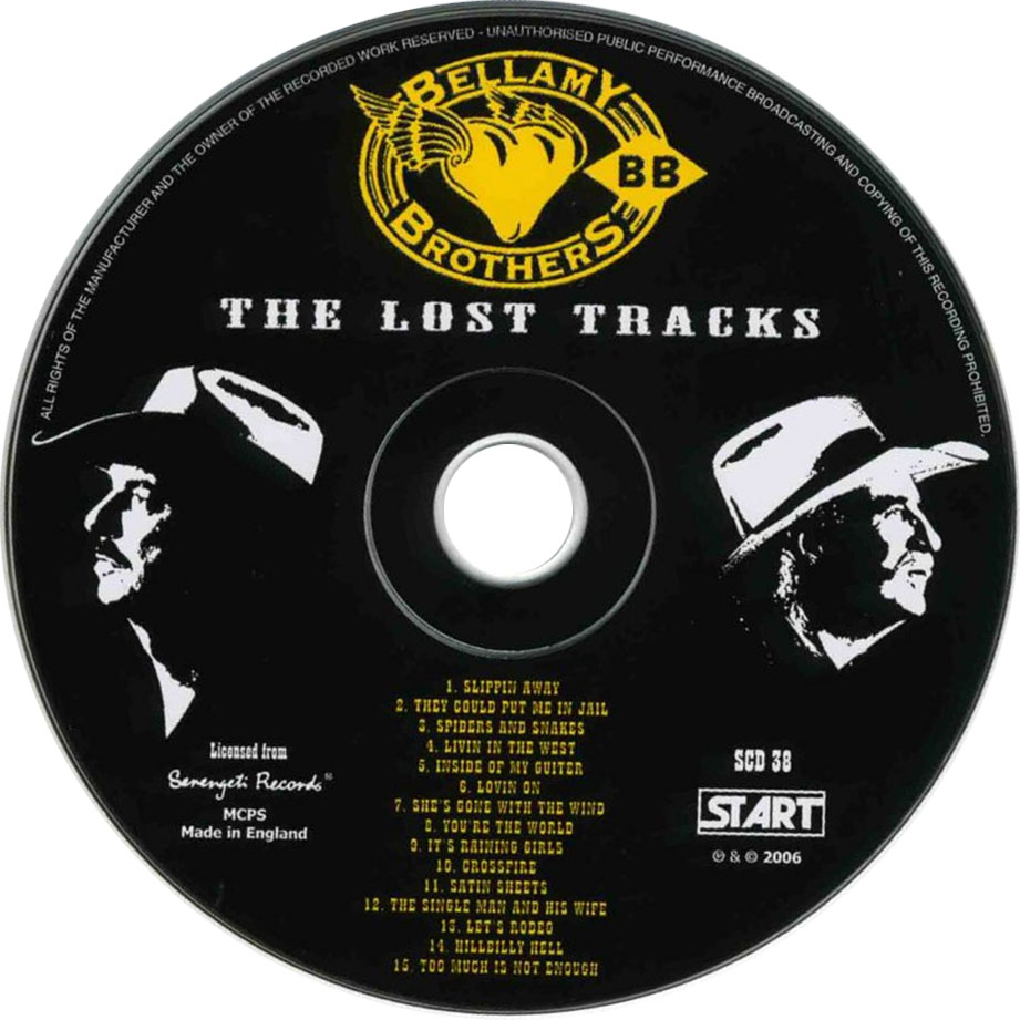Cartula Cd de The Bellamy Brothers - The Lost Tracks