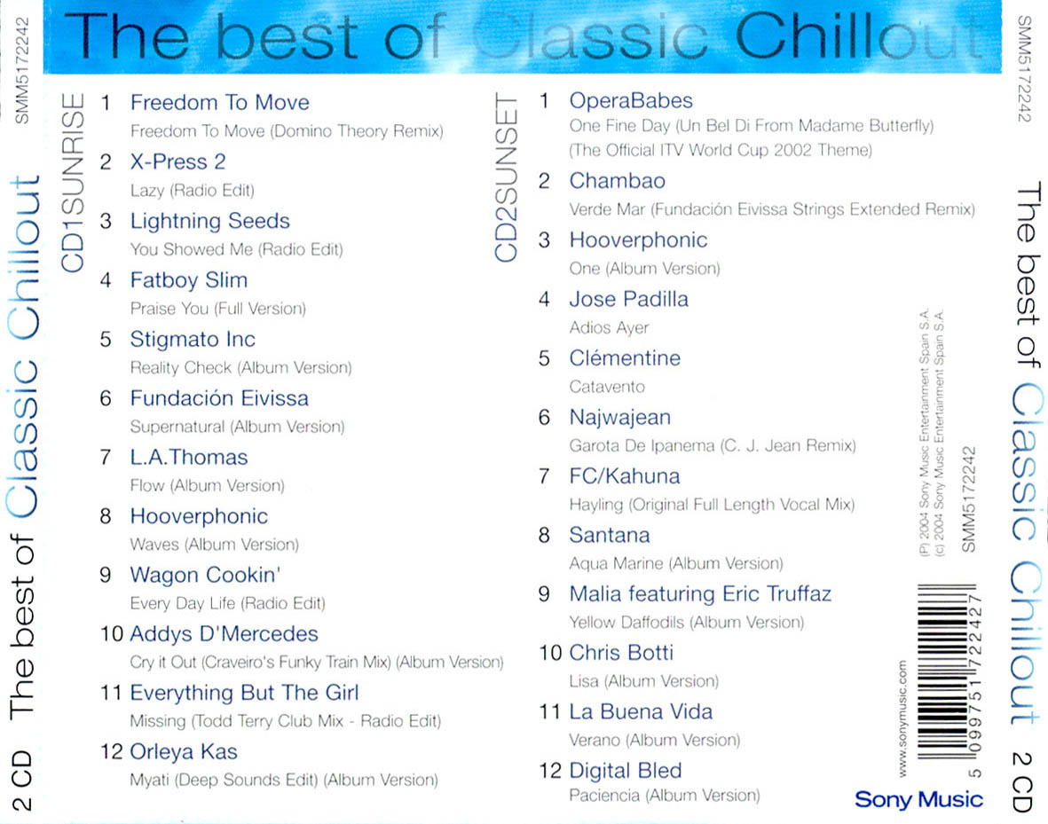 Cartula Trasera de The Best Of Classic Chillout