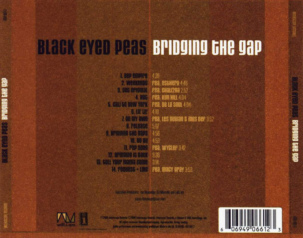 Cartula Trasera de The Black Eyed Peas - Bridging The Gap