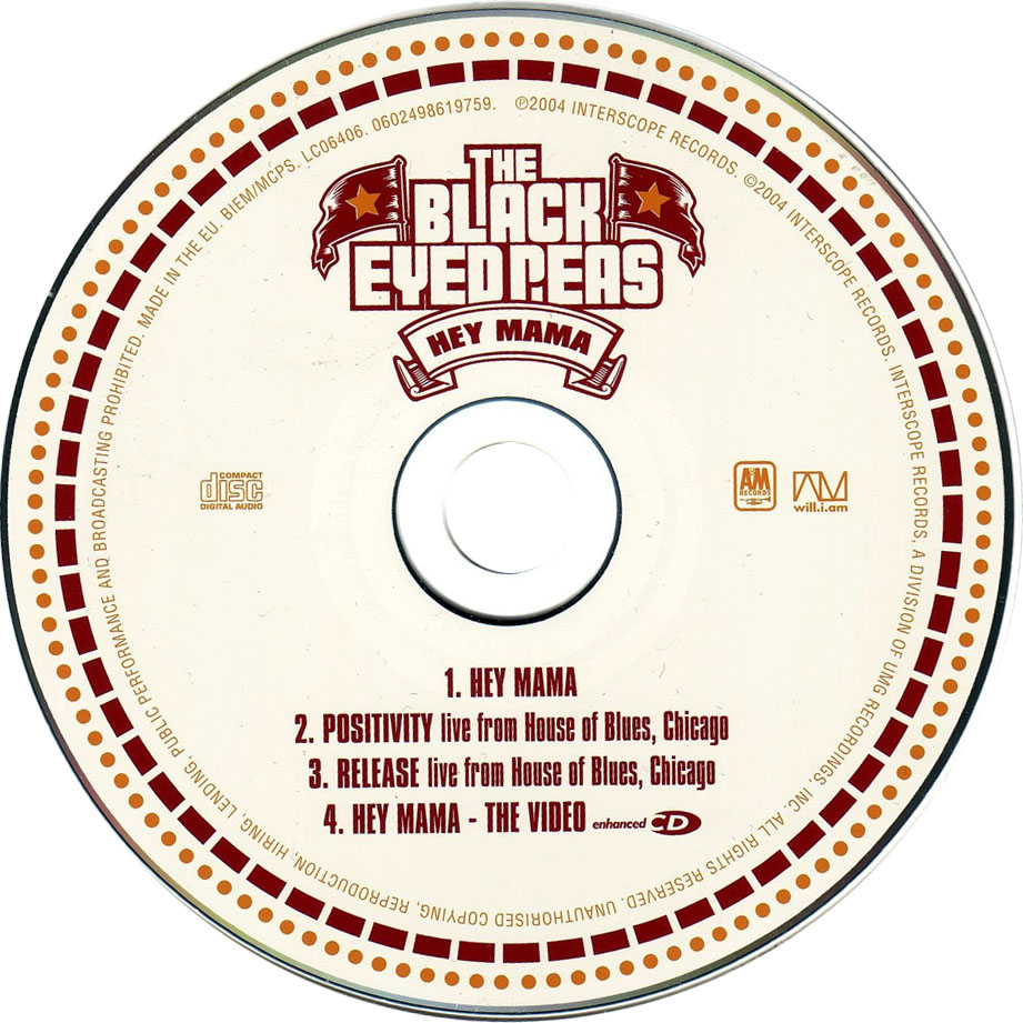 Cartula Cd de The Black Eyed Peas - Hey Mama (Cd Single)