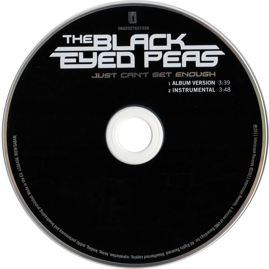 Cartula Cd de The Black Eyed Peas - Just Can't Get Enough (Cd Single)