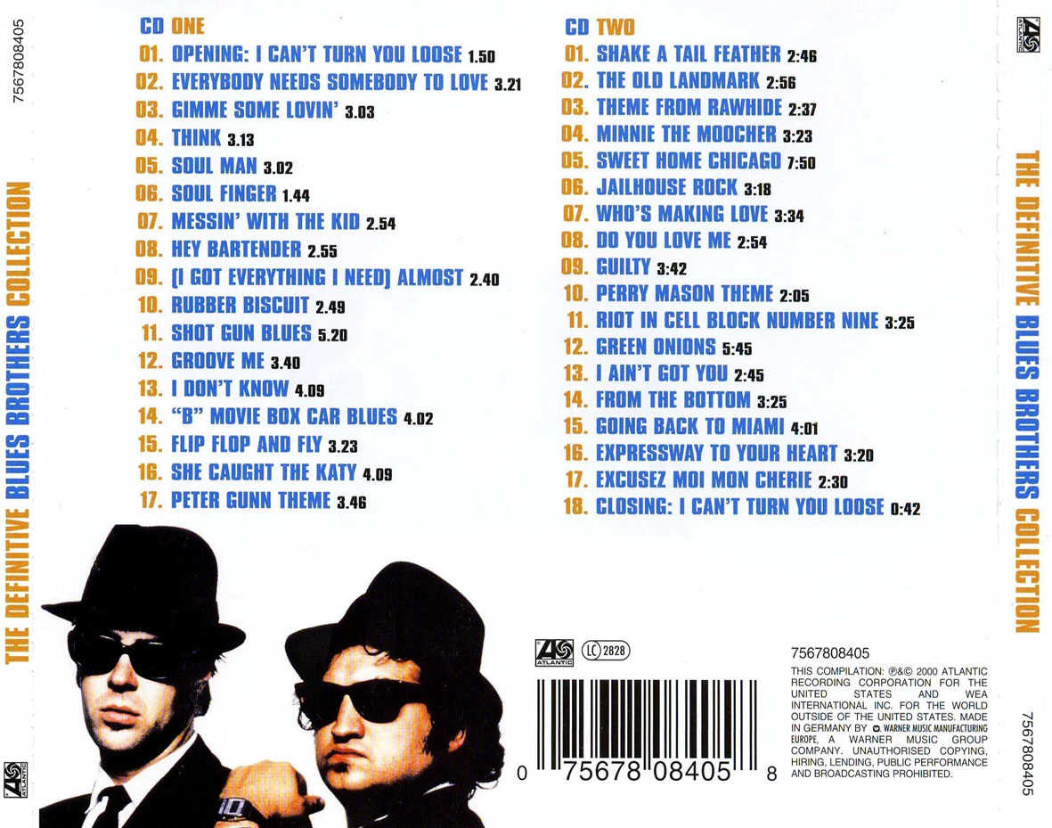 Cartula Trasera de The Blues Brothers - The Definitive Blues Brothers Collection