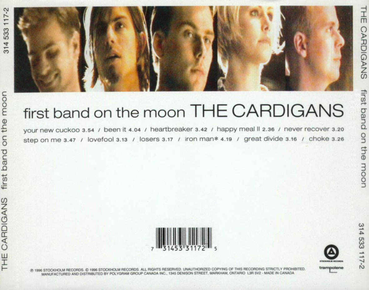 Cartula Trasera de The Cardigans - First Band On The Moon