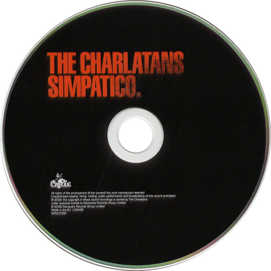 Cartula Cd de The Charlatans - Simpatico