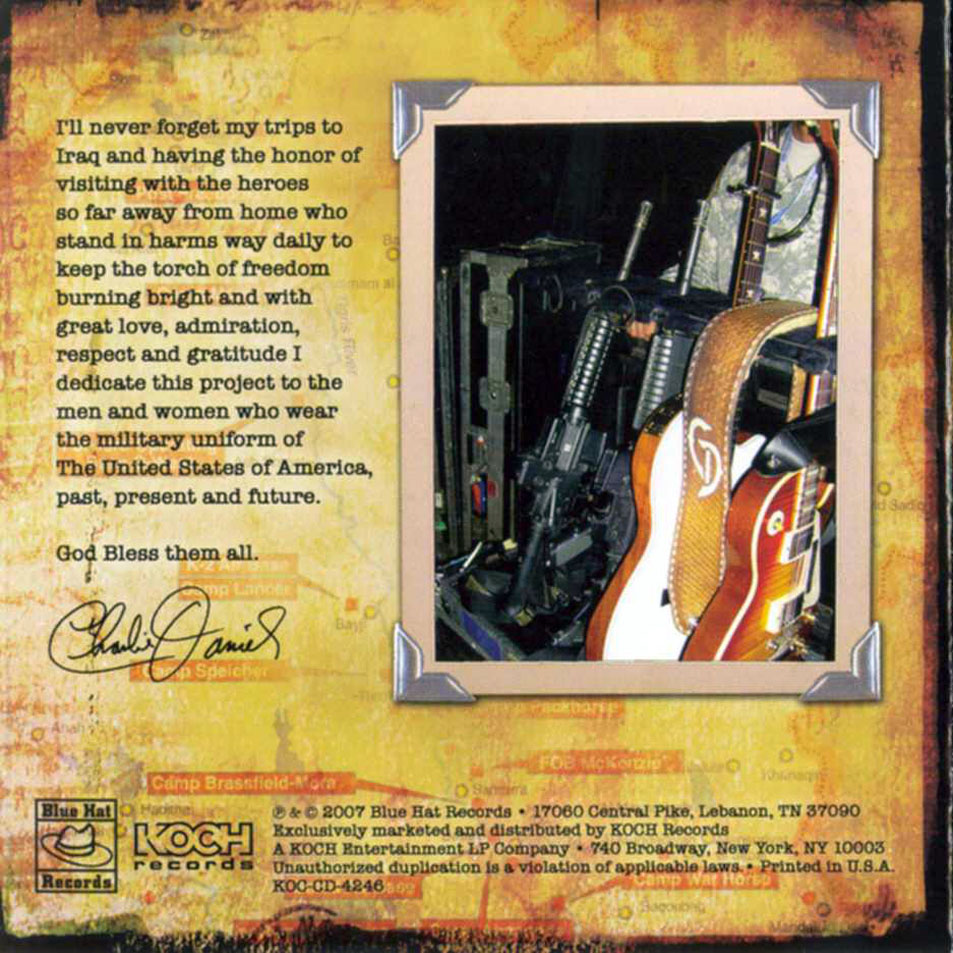 Cartula Interior Frontal de The Charlie Daniels Band - Live From Iraq