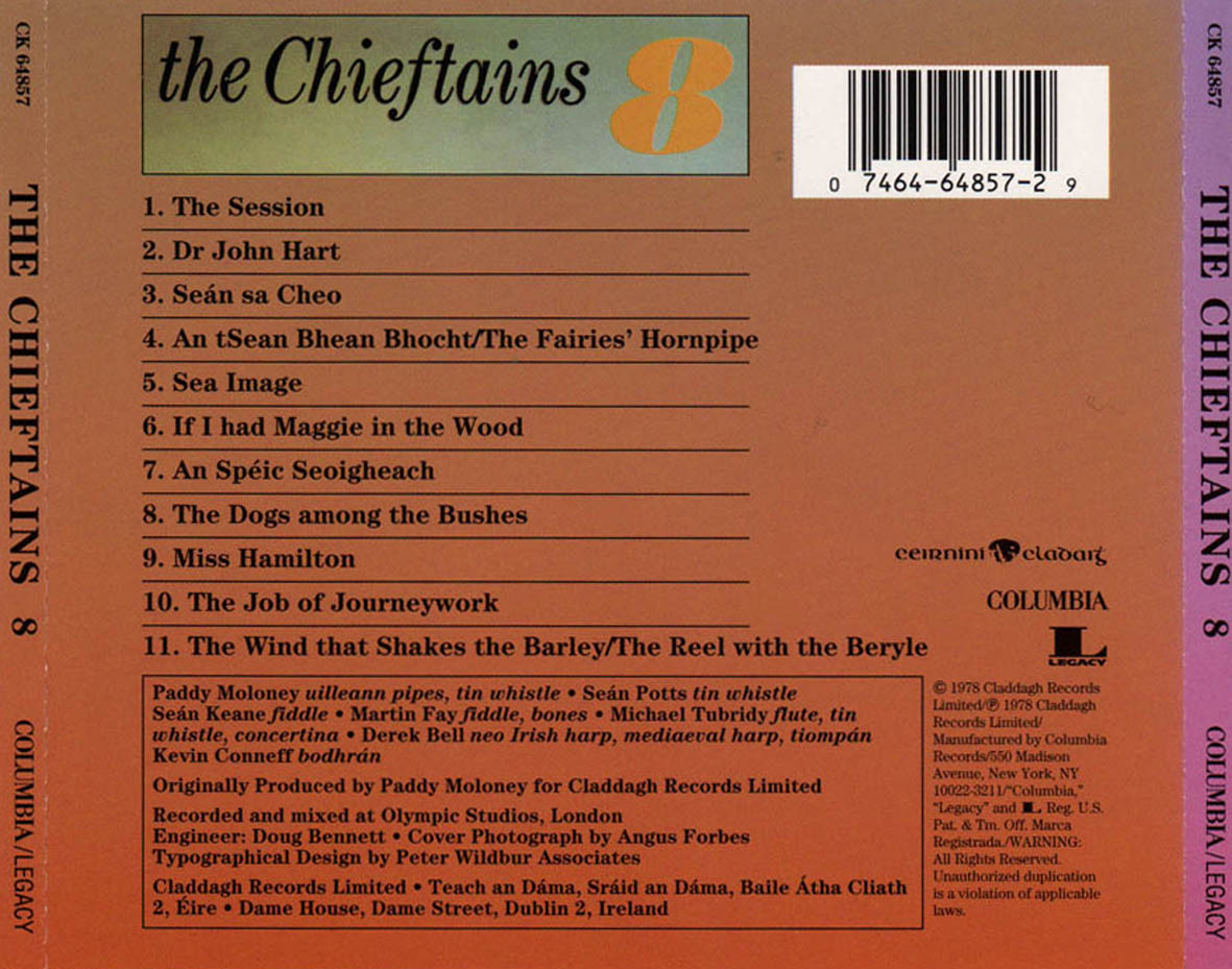 Cartula Trasera de The Chieftains - The Chieftains 8