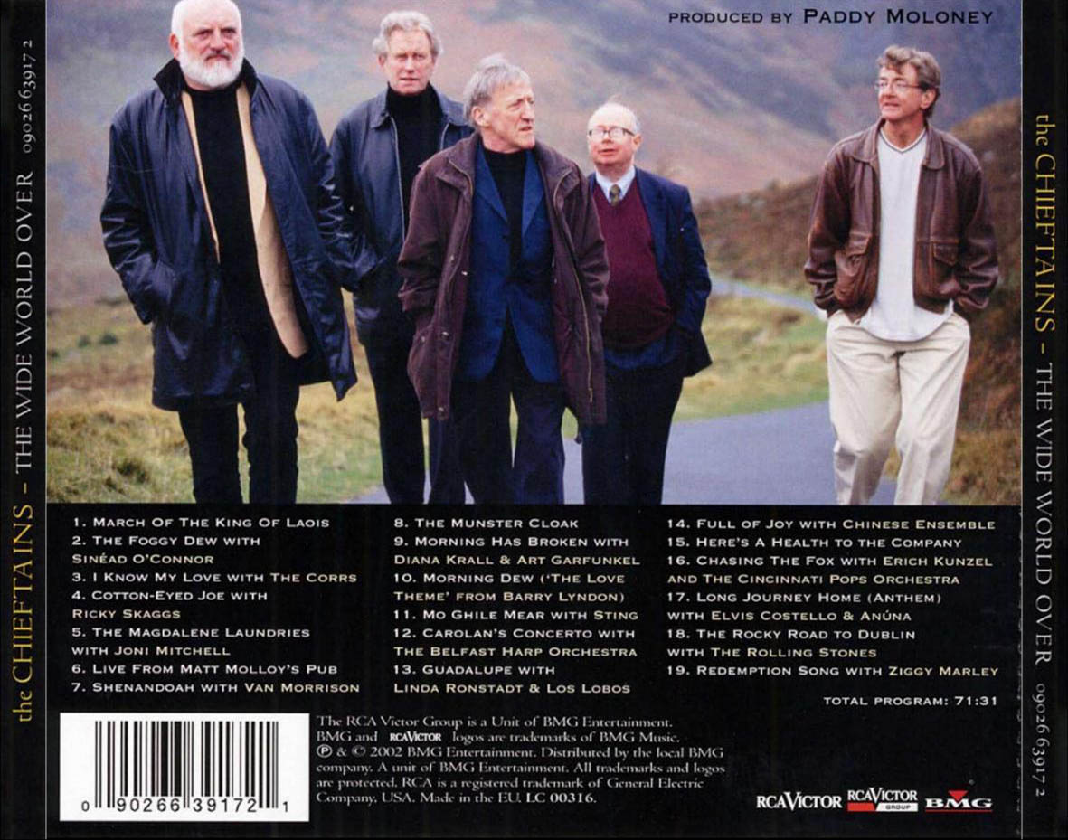 Cartula Trasera de The Chieftains - The Wide World Over