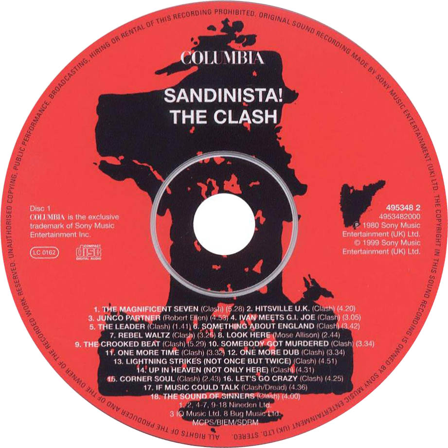Cartula Cd1 de The Clash - Sandinista!
