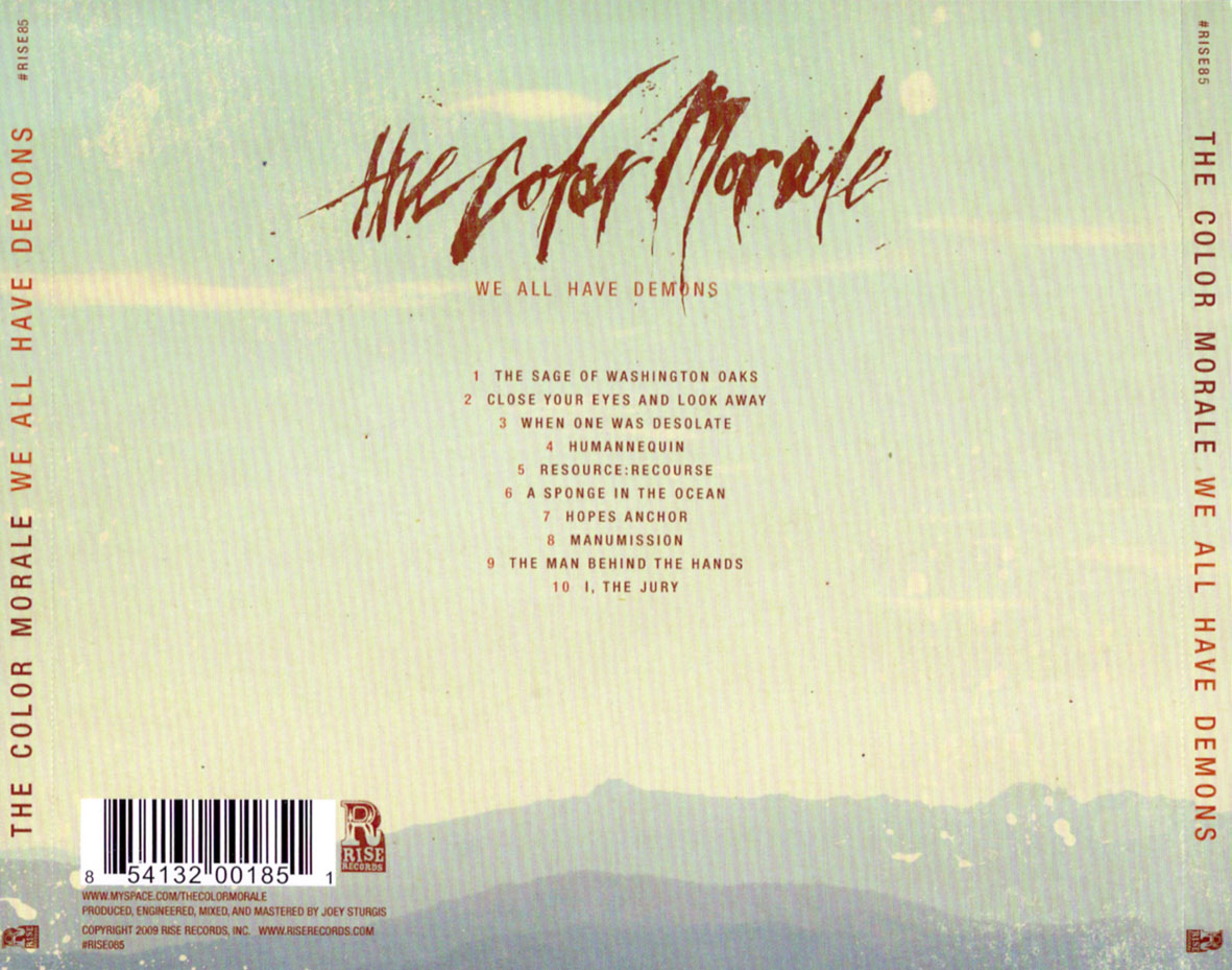 Carátula Trasera de The Color Morale - We All Have Demons