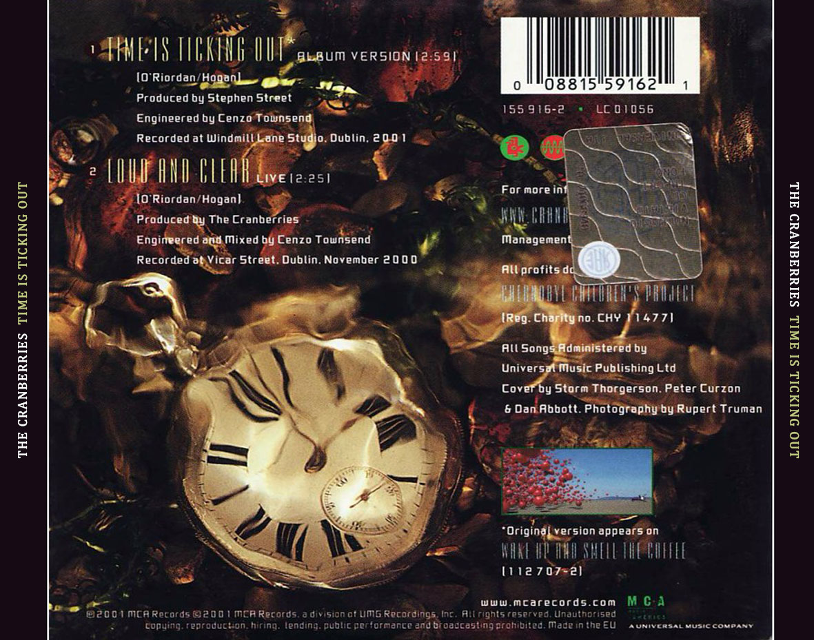 Cartula Trasera de The Cranberries - Time Is Ticking Out (Cd Single)