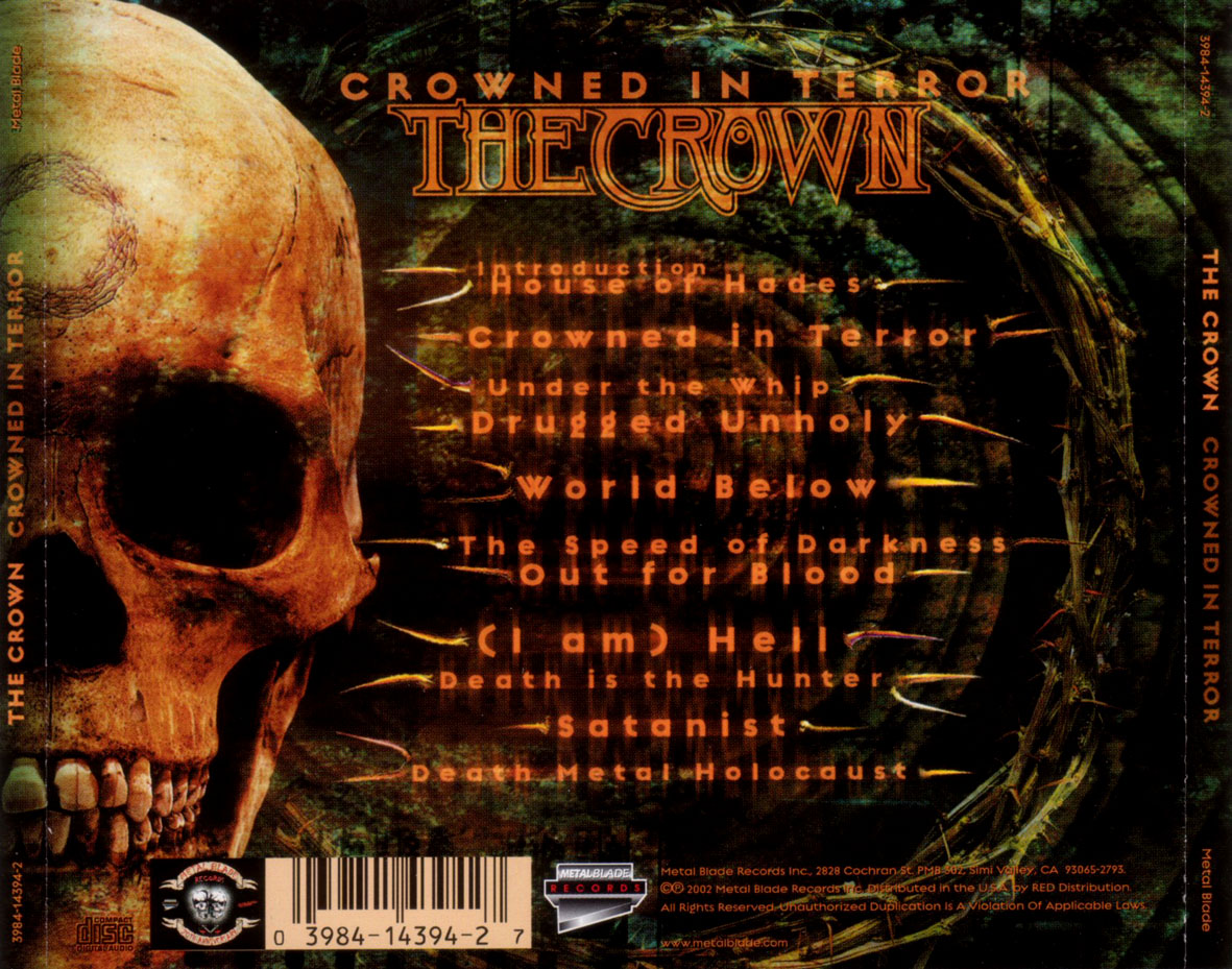 Cartula Trasera de The Crown - Crowned In Terror