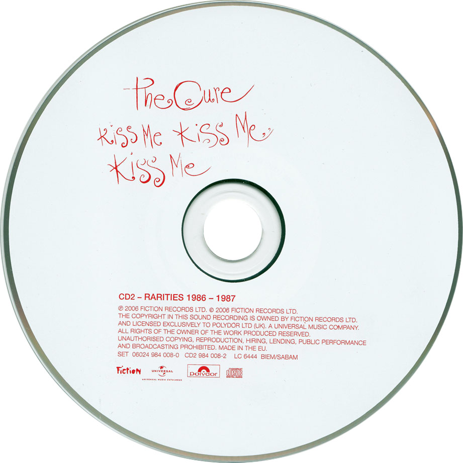 Cartula Cd2 de The Cure - Kiss Me, Kiss Me, Kiss Me (Deluxe Edition)