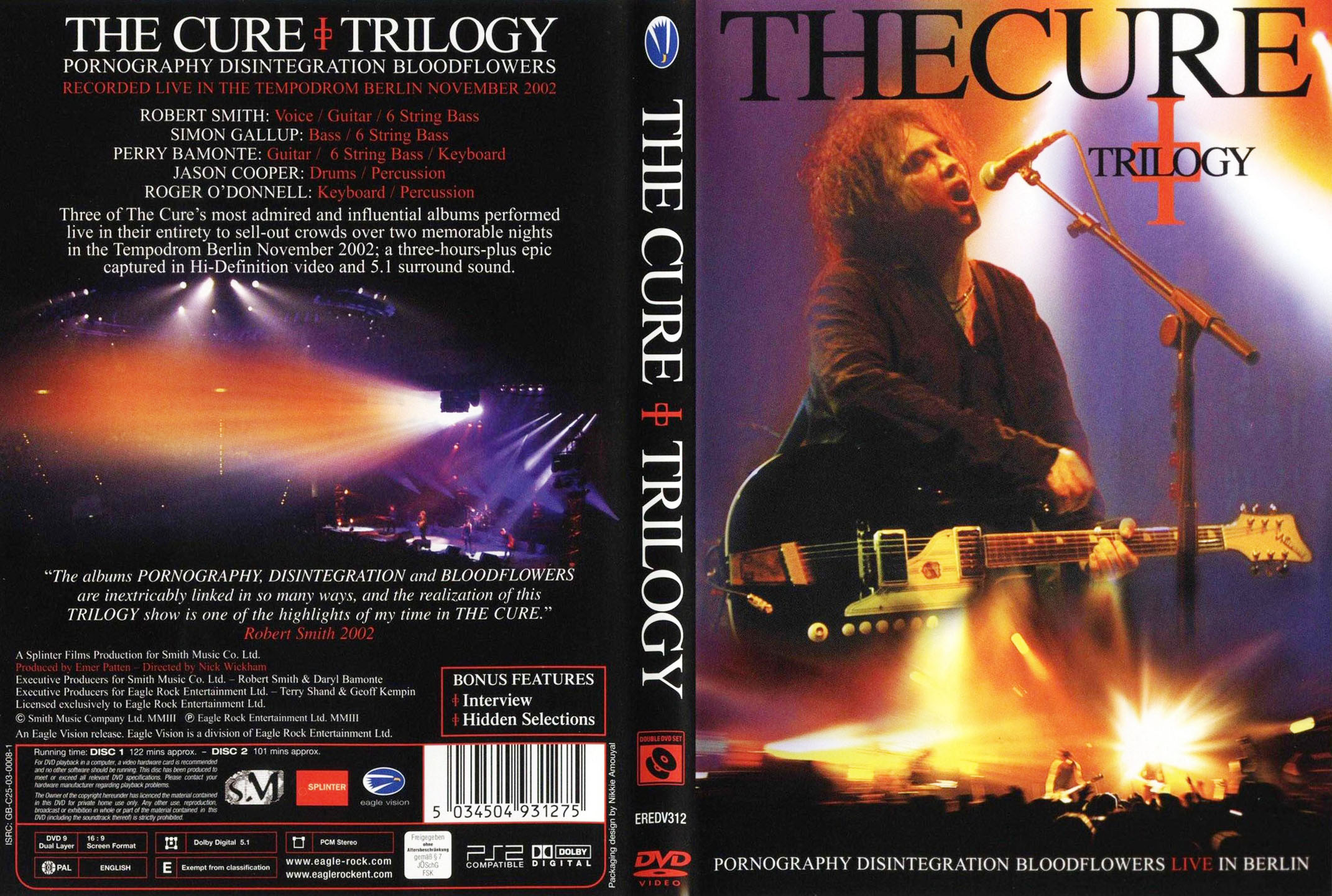 Cartula Caratula de The Cure - Trilogy (Dvd)