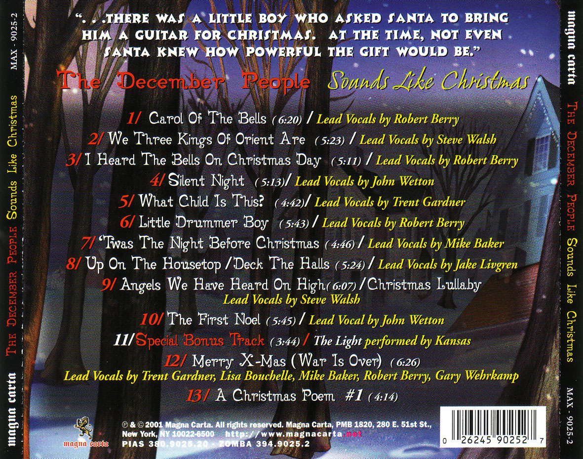Cartula Trasera de The December People - Sounds Like Christmas
