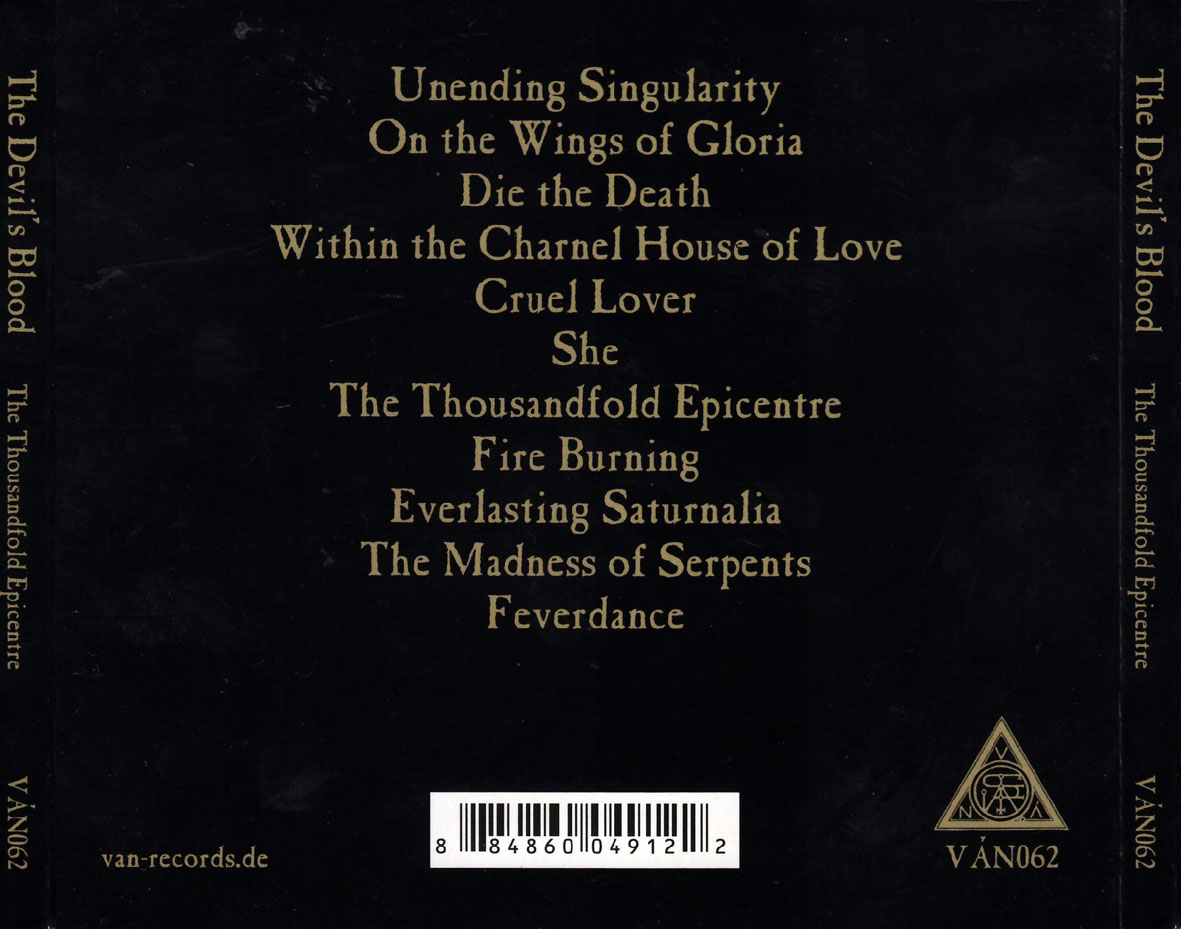Cartula Trasera de The Devil's Blood - The Thousandfold Epicentre