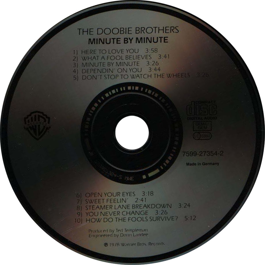 Cartula Cd de The Doobie Brothers - Minute By Minute